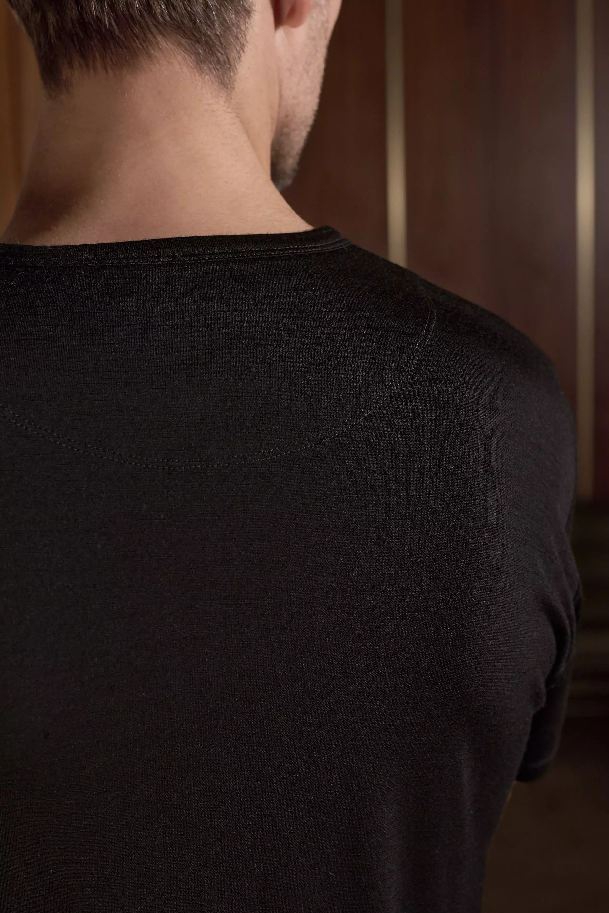 About Companions Liron Eco Merino Black T-Shirt Herren schwarz
